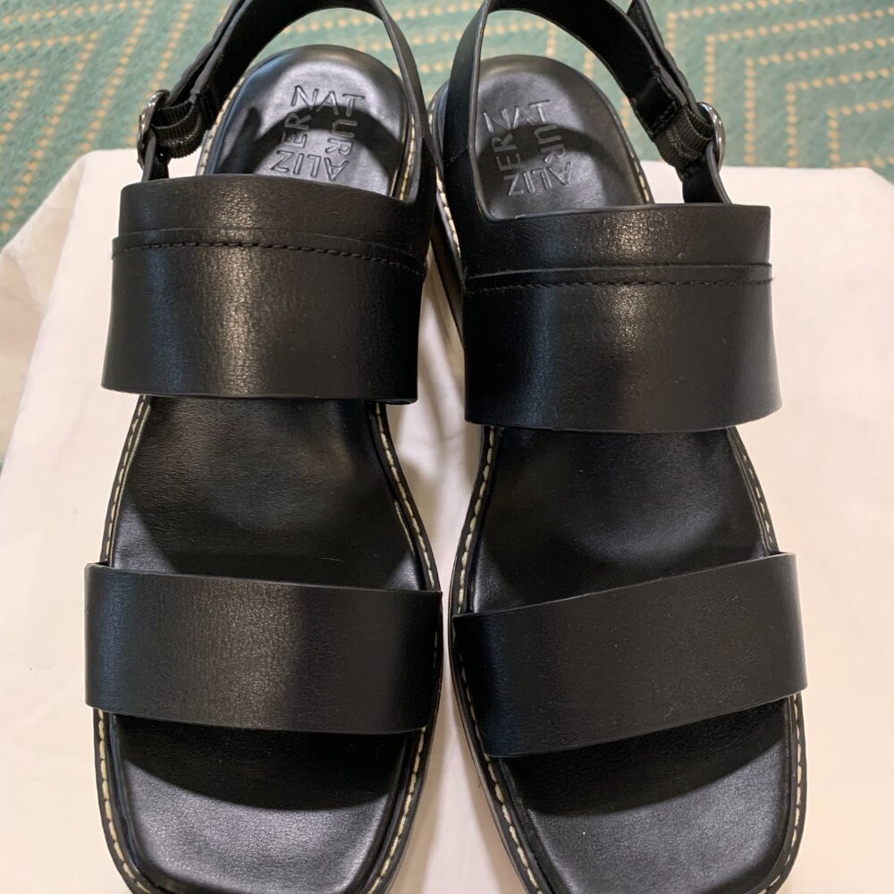 Naturalizer Holden Black Leather Slingback Sandals 9.5
